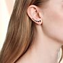 Cubic Zirconia Cz Hypoallergenic Piercing Hoop Earrings S925 Sterling Silver Crawler Earring Cuff Climber Earrings