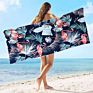 Customise Flamingo Pink Logo Printed Microfiber Recycled No Sand Personalized Swimming Pool Beach Towel