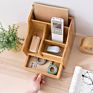 Customizable Wooden Cosmetic Organizer with Storage Drawer Other Office Desk Organizer