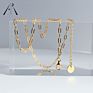 Customization 18K Gold Plated S925 Silver Paperclip Chain Paper Clip Necklace for Women's Necklace
