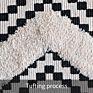 Customize Boho Decor Kilim Mosaic Rectangle Printed Cotton Hand Woven Tufted Washable Kitchen Floor Mat