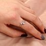 Customize Double Opening Design Adjustable Star Moon Zircon Diamond Wedding Rings Silver Jewelry Women