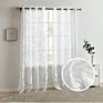 Customize Polyester Dolly Floral Burnout Pattern Ready Made Curtain with Grommet Eyelets for Living Room