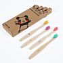 Customized Eco Biodegradable Baby Tooth Brush Natural Soft Baby Kids Bamboo Toothbrush 4 Pack