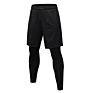 Customized Men Polyester Fitness Compression Pants Mens Sports Running Leggings with Gym Shorts 2 in 1
