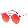 Customized Retro round Sunglasses Unisex Designer Classic Female Men Mirror Uv400 Protected Double Bridge Sunglasses