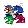 Cute Bling Sequins Unicorn Keychain Handbag Charm Decor Keyring Keyfob