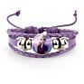 Cute Frozen 2 Princess Bracelets Princess Elsa Bracelet Lovely Cartoon Hand-Woven Cowhide Bracelet for Kids Girls