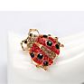 Cute Insect Bug Animal Shaped Pin Metal Alloy Bling Cz Crystal Ladybird Ladybug Brooch