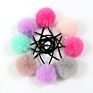 Cute Little Girls' Pompom Hair Ties Faux Fur Pom Pom Elastic Hairband Hair Ropes Hair Accessories
