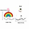 Cute Rainbow with Clouds Laser Cut Acrylic Glitter Stud Earrings for Women