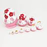 Cute Russian Matryoshka Nesting Dolls Hand Painted 10Pcs Flower Dolls Wooden Toys Birthday Gifts for Kids