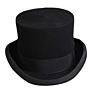 Cylinder Classic Elegant 100% Wool Felt Top Hat Victorian Style Made Hatter Tall Gentlemen Hat