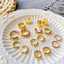 Cz Diamond Simple Ear Cuffs 18K Gold Plated Clip on Earrings Non Pierced for Women