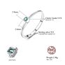 Czcity Green Lab Emerad Topaz Stackable Minimalist Women Thin Gem Rings Jewelry 925 Sterling Silver Ring