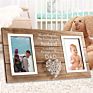 Dad Present - Daddy and Kids Wood Rustic Picture Frame