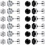 Dainty Cubic Zirconia Rhinestone Colored Stone Micro Multicolor Stud Earrings