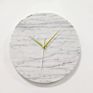 Decorative Handmade Modern round White Marble Wall Clock for Office or Home
