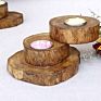 Decorative Wood Candle Holder Home Table Decorations Home Decoration Wood Tea Light Holder with Shape