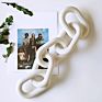 Decorative Wood Chain Link and Bead Garland Set Hand Carved Pine Wood Chain Decor Modern Farmhouse Accent Decor