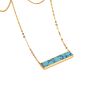 Delicate Turquoise Black White Bar Necklace Dainty Gold Howlite Marble Wedding Pendant Necklace