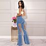 Denim Trousers Flare Pants Wide Leg Women High Bell Bottoms Jeans