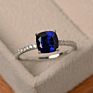 Desgin Ring Big Square Sky Blue Stone Rings for Women Jewelry Wedding Engagement Gift Inlaid Stone Rings