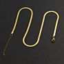 Design 18K Gold Plated Stainless Steel Snake Chain Necklace Women Flat Herringbone Snake Chain Necklace Jewelry