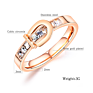 Design 18K Rose Gold Stainless Steel Anti-Fading Belt Buckle Index Finger Ring for Women