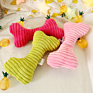 Design Customizable Logo Bite Resistant Chew Squeaky Plush Dog Bone Toy