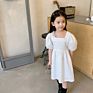 Design Girl Princess Dress Cotton Korean Dress White Baby Casual Dress