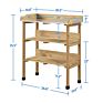 Design Greenhouse Potting Bench Outdoor Wood Flower Pot Workstation Table