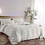 Design Jacquard Clips Duvet Cover & Pillowcase Tufted Bedding Set