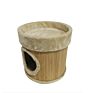 Design Premium Durable Indoor Sisal Rope Stable Base Wooden Cat Scratch Condo with Plush
