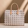 Designer Checkered Tote Bags Pu Leather Shoulder Bag Casual Handbag Messenger Purse for Women