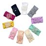 Designer Soft Wide Nylon Lace Flower Hair Band Knot Elastic Headband for Baby Girl