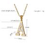 Designer Stainless Steel Zircon Alphabet Pendant Necklaces Hiphop Women Men Hip Hop Gold Chain Necklace Initial Letter Necklace