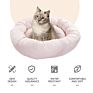 Designer Waterproof Washable round Long Faux Fur Removable Non-Slip Pet Bed Outdoor Cat Dog Bed