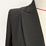Designer Woman Personalized Temperament Metal Hole Tie Rope Slim Slit Black Blazer