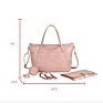 Diaper Tote Bags Large Capacity Diaper Bags with Insulated Pouch Waterproof Premium Pu Leather Maternity Bags