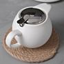 Direct Ceramic 400Cc Matte Glaze Coffee Pot with Filter Reinforced Porcelain Teapot