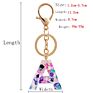 Direct Real Flower Resin Accessory Colorful Girl Alphabet Acrylic 26 Letters Resin Keychain