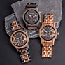 Dodo Watch Deer Men's Wood Stainless Steel Luxury Sport Business Charm Chronograph round Analog Wooden Stop Watch