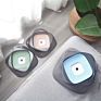 Dog Bowl Cat Bowl Button Automatic Water Refill Food All in One Transparent Grey Pet Bowl