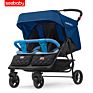 Double Buggy Support Dropshipping Delivery Folding Twin Baby Stroller with Big Wheels for Child Travel System