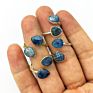 Double Kyanite Quartz Rings Teardrop Blue Gemstone Rings Gold and Silver Plated Rings for Women Elegant Christmas