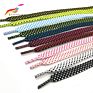 Double Layer Multi Color Flat Braid Two Toned Polyester Shoelaces for Jogging Shoes