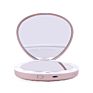 Double Side Shell Compact Led Makeup Pocket Lighted Makeup Mirror with Power Bank