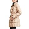 down Jacket Thick Elegant Tie Belt Waist Solid Color Women down Coat