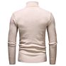 Drop Shopping Stock Clothing Pullover Stretch Solid Color Slim Fit Youth Twist Turtleneck Knitwear Men's Sweater